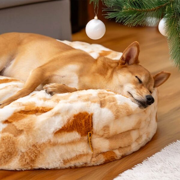 Cloudy Fluffy Calming Donuts Round Dog Beds - Image 4