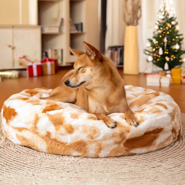 Cloudy Fluffy Calming Donuts Round Dog Beds - Image 5