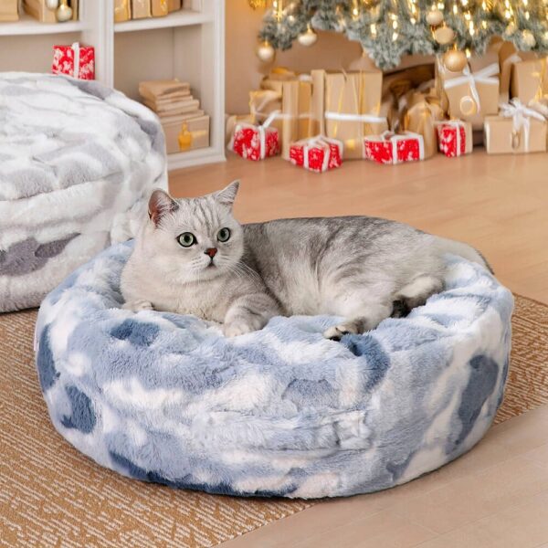 Cloudy Fluffy Calming Donuts Round Dog Beds - Image 7