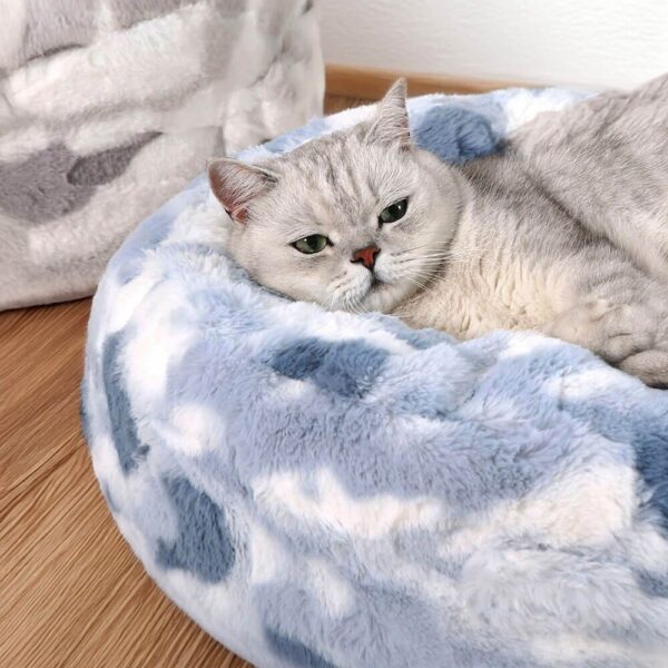 Cloudy Fluffy Calming Donuts Round Dog Beds - Image 8