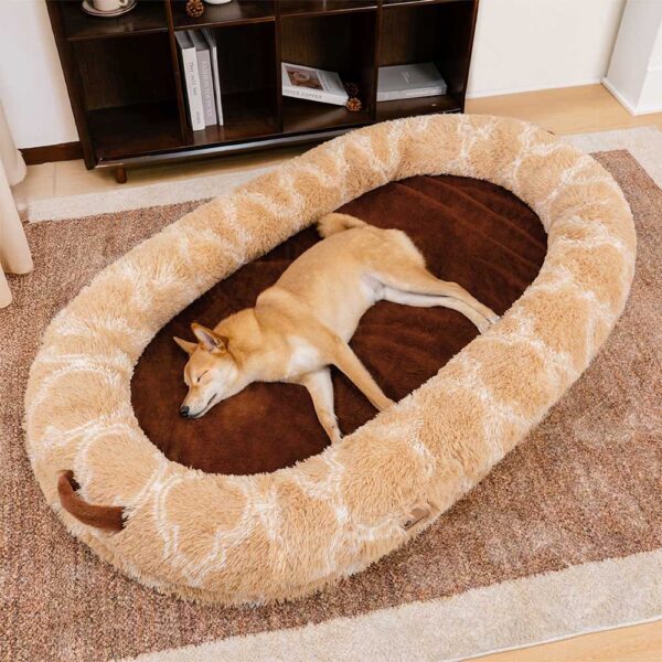 Classic Fluffy Super Large Donut Human Dog Bed - Cuddle Cradle - Image 9