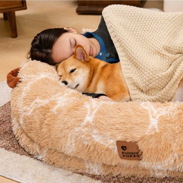 Classic Fluffy Super Large Donut Human Dog Bed - Cuddle Cradle - Image 7