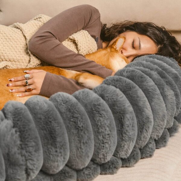 Classic Fluffy Super Large Donut Human Dog Bed - Cuddle Cradle - Image 10