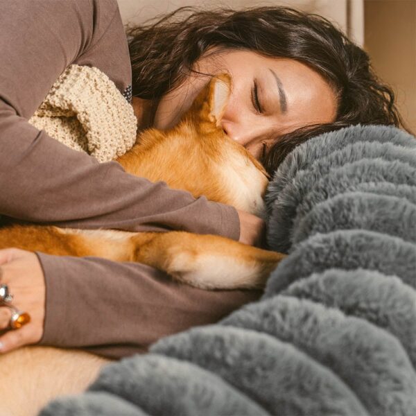 Classic Fluffy Super Large Donut Human Dog Bed - Cuddle Cradle - Image 11