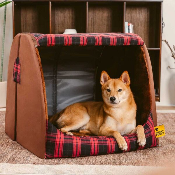 Classical Plaid House Orthopedic Dog Bed - Warm Retreat - Image 8