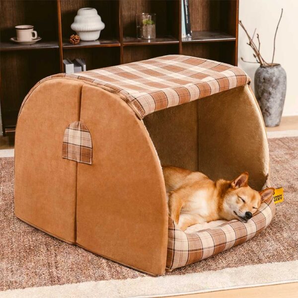 Classical Plaid House Orthopedic Dog Bed - Warm Retreat - Image 6