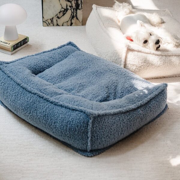 Curved Support Orthopedic Teddy Fabric Waterproof Dog & Cat Bed - Image 13