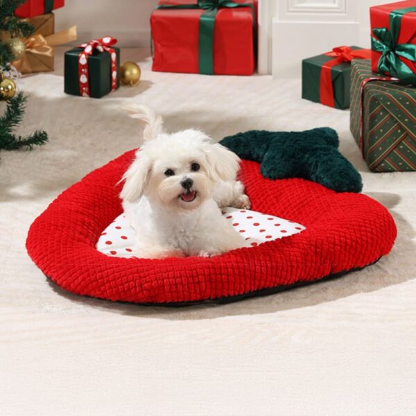 Christmas Bow Wreath Cozy Decor Support Pillow Dog & Cat Bed - Image 10