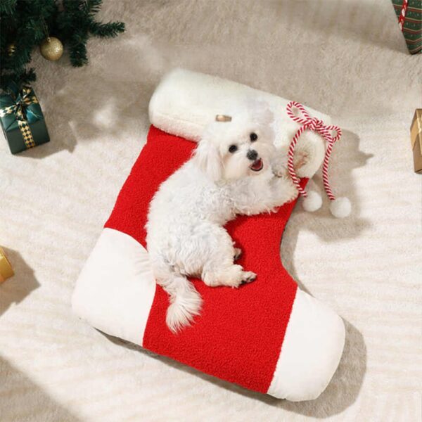 Christmas Bow Wreath Cozy Decor Support Pillow Dog & Cat Bed - Image 9