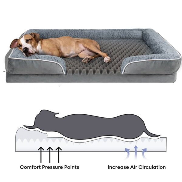 Detachable Waterproof Full Surround Support Orthopedic Dog Bed - Image 5